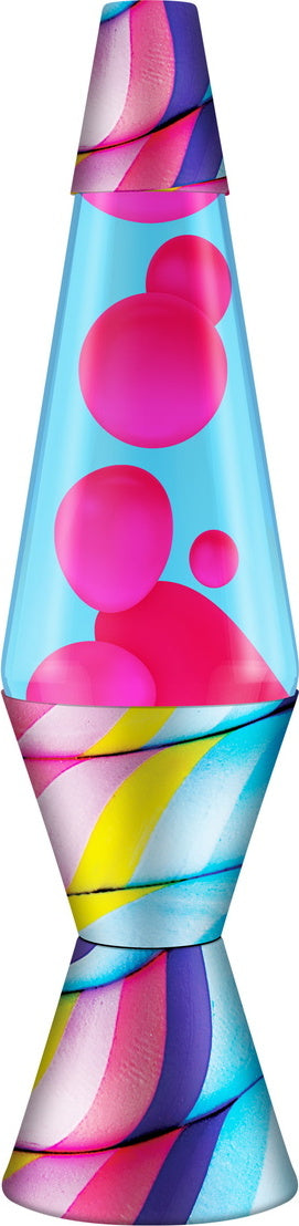 Lava Lamp Candy Swirling Pink/Blue 14.5"