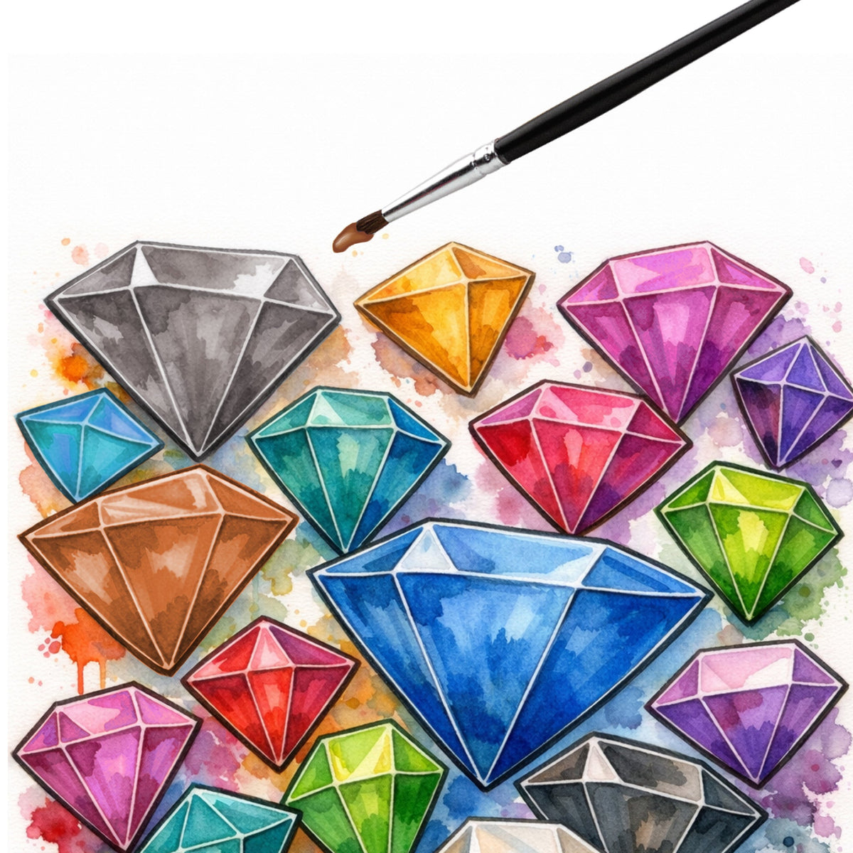Black Edition Watercolor Palette Metallic