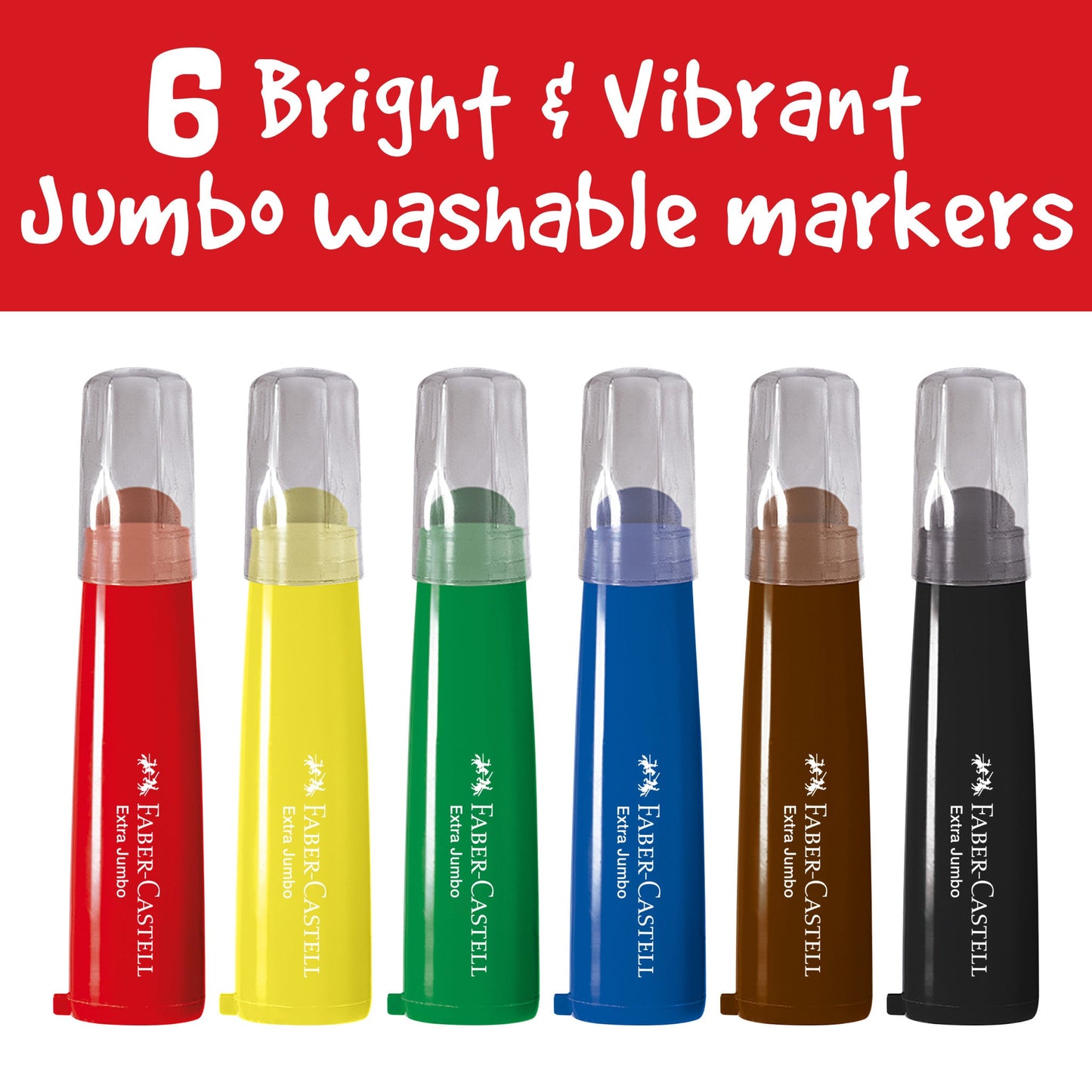 Little Creatives Jumbo Ultra Washable Markers 6pc