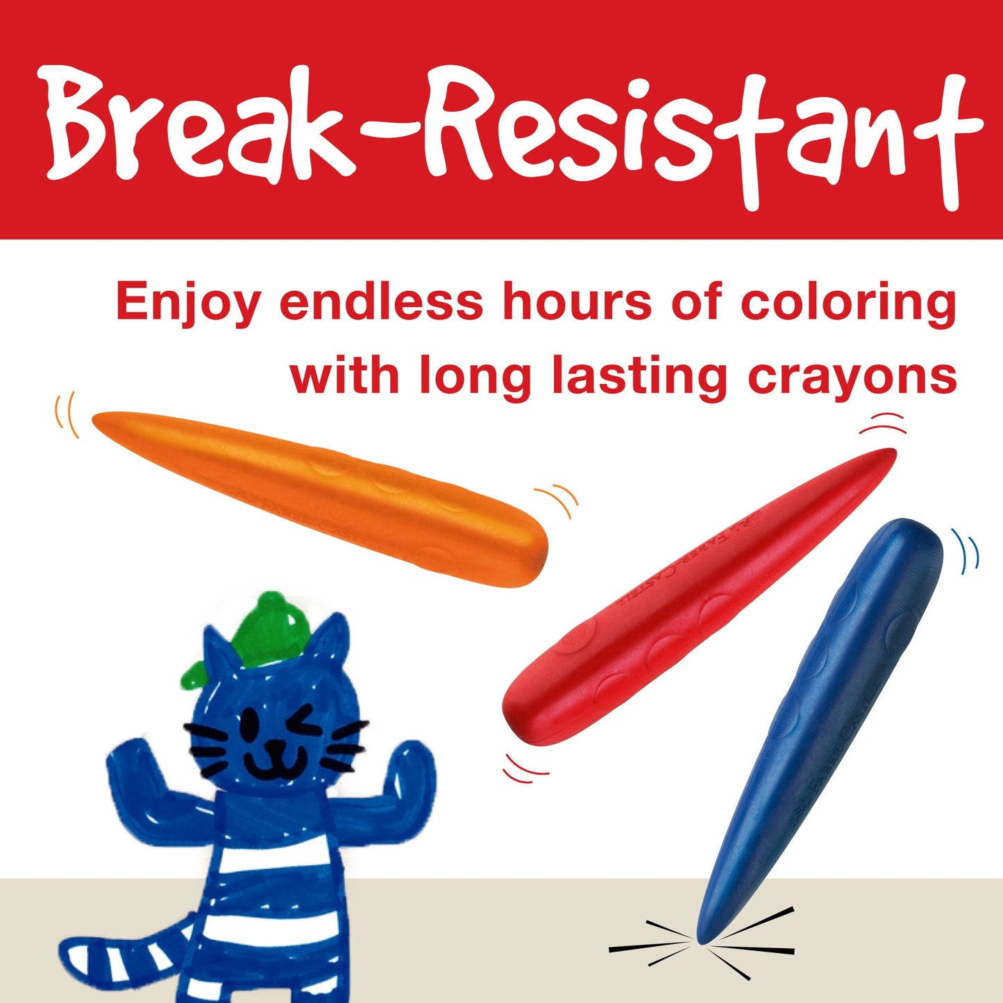 Little Creatives Easy Grip Finger Crayons 6pc