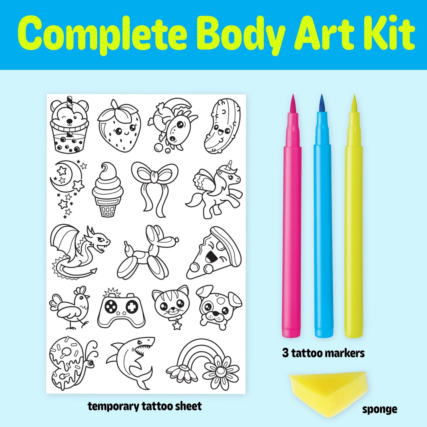 Color-In Neon Tattoos