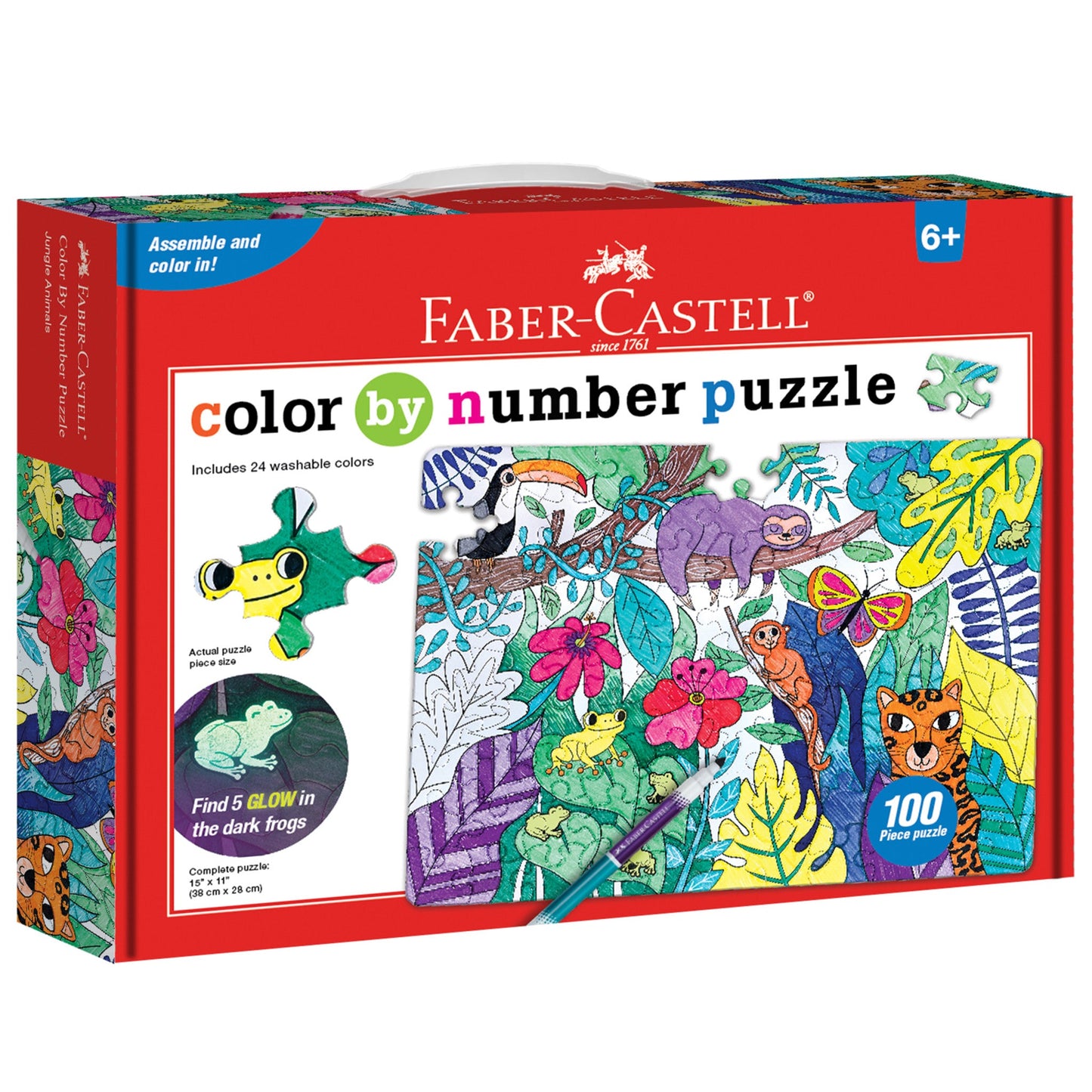 Color by Number 100pc Jungle Animals