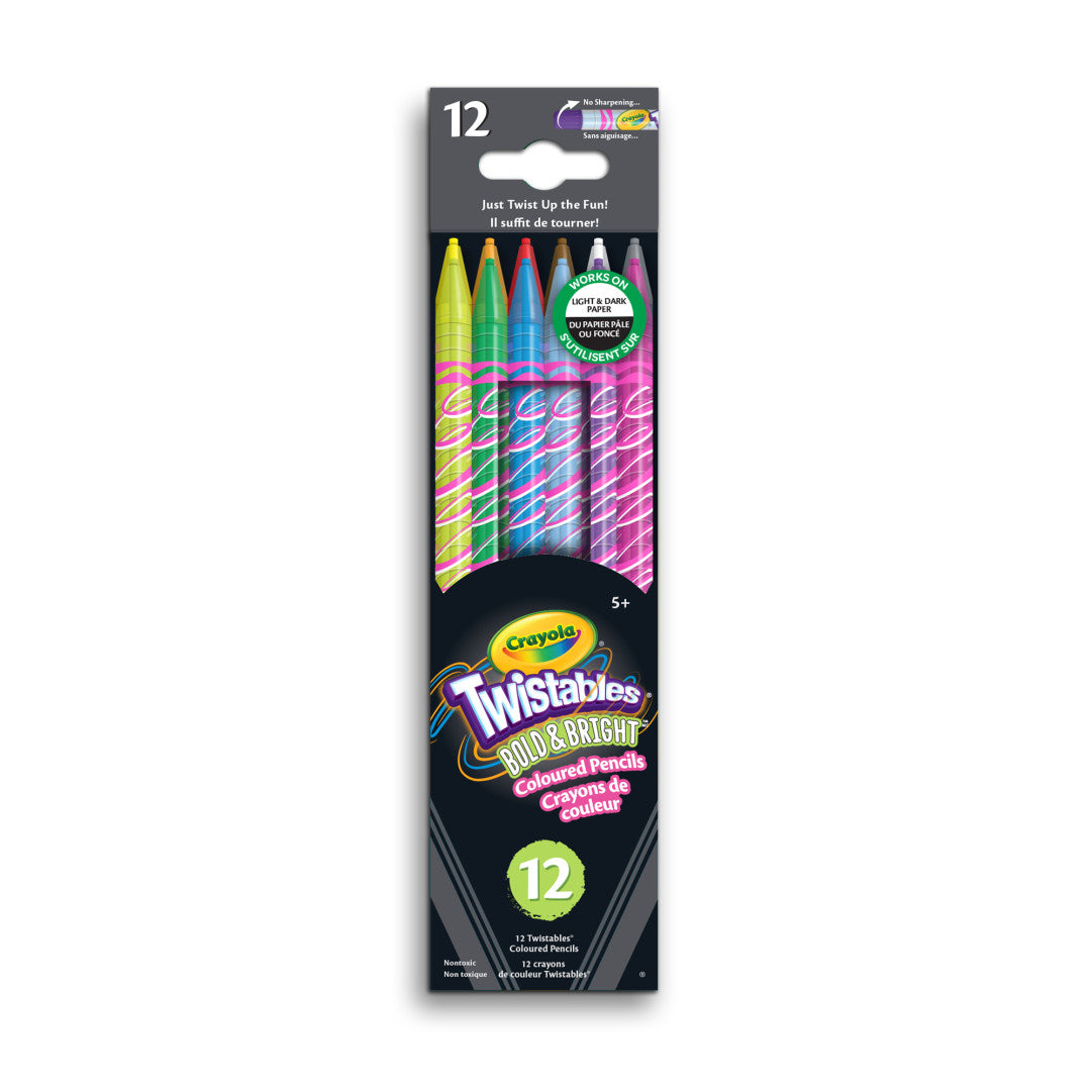 Twistable Bold & Bright 12 Coloured Pencils