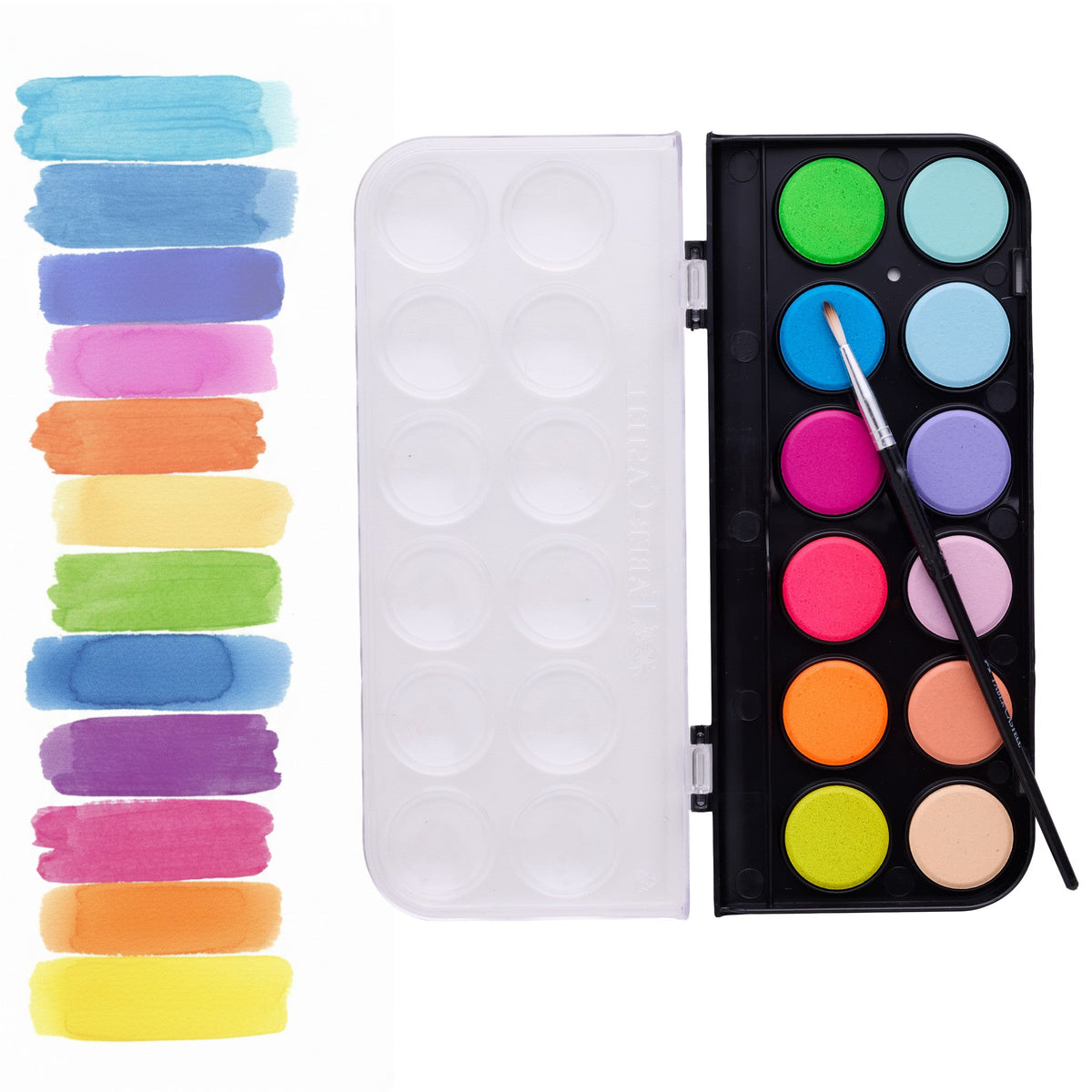 Black Edition Watercolor Palette Neon & Pastel