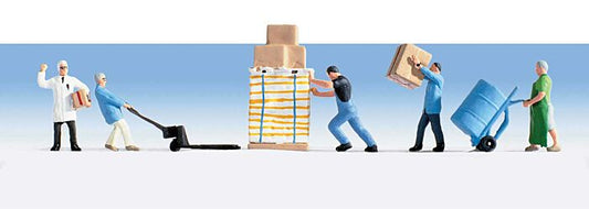 HO Warehouse Workers with Accessories