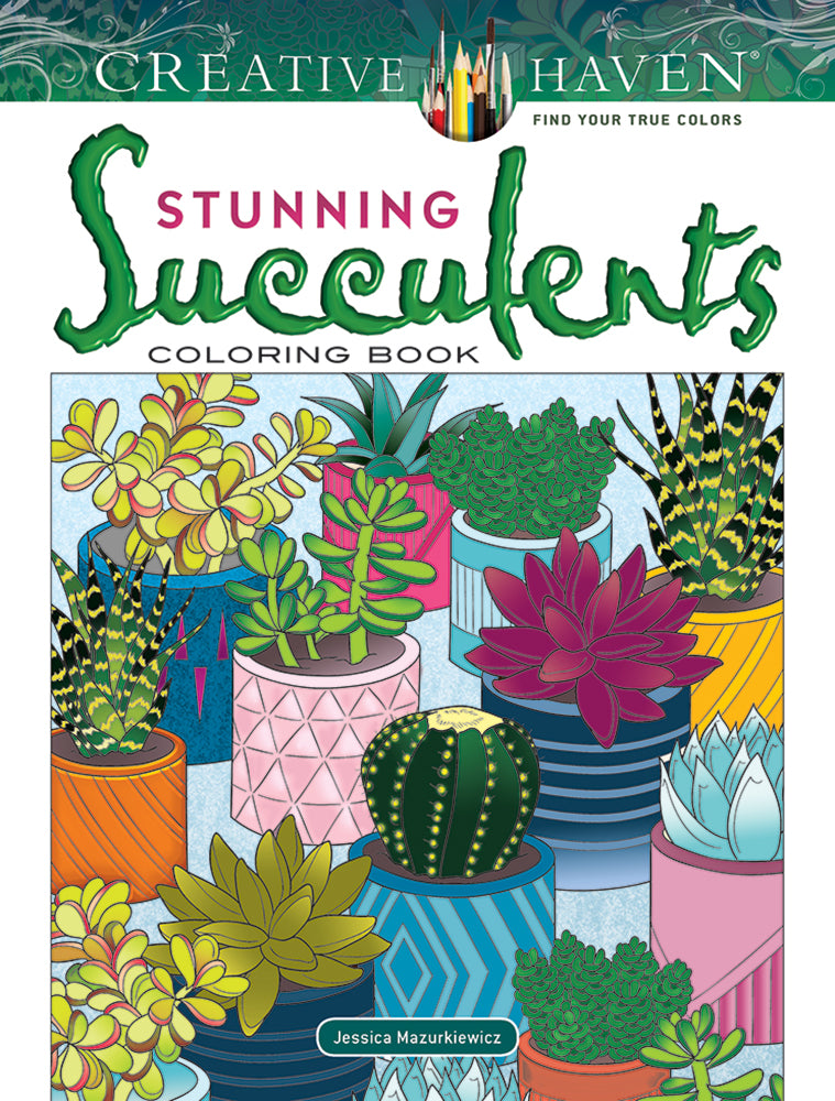 Stunning Succulents Coloring Book