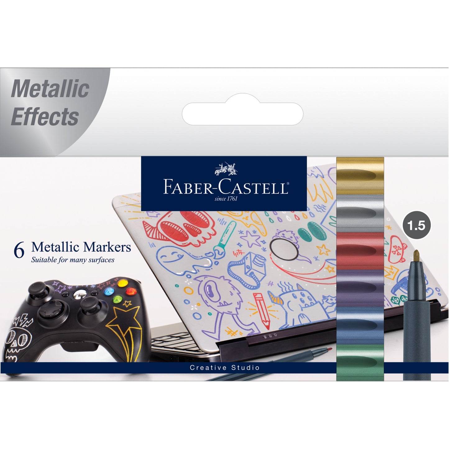 Metallic Markers (6 colors) 1.5