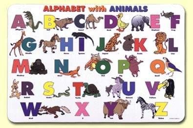 Alphabet & Animals Placemat