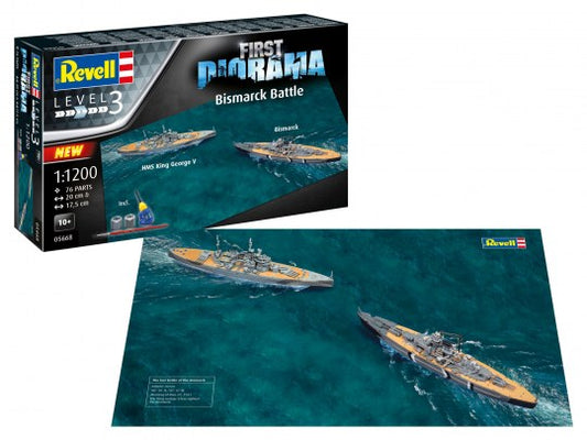 First Diorama Set Bismarck Battle 1/1200 Starter Set