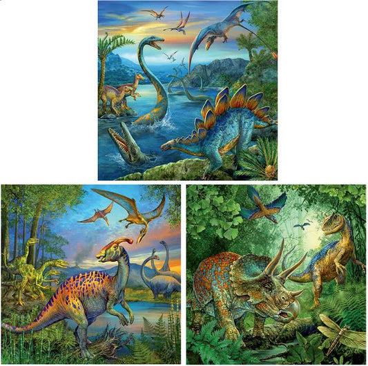 DINOSAUR FASCINATION 3X49PC