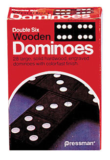 DOUBLE SIX WOODEN DOMINOES