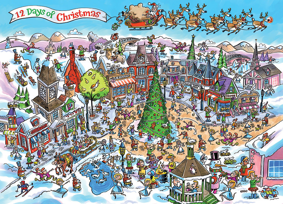 Doodletown: 12 Days of Christmas 1000pc