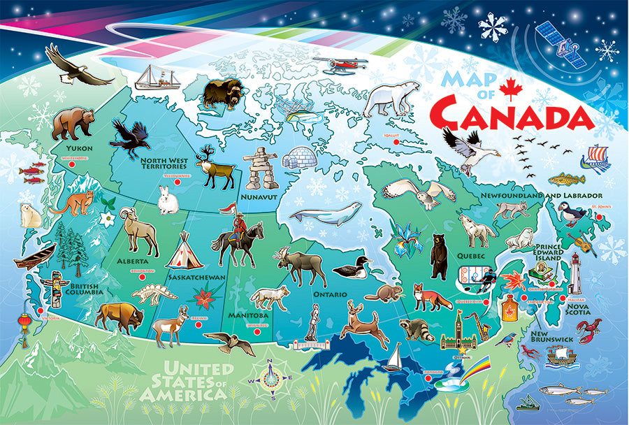 Map of Canada 48pc Floor