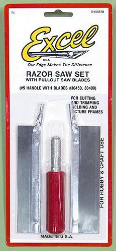 Precision Pull Razor Hobby Saw Set W/2 Blades (1/4/10/25/100) (10