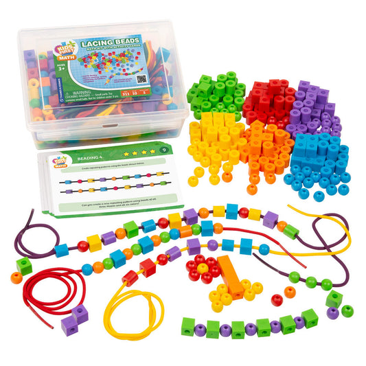 Lacing Beads Math Kit with Activity Cards