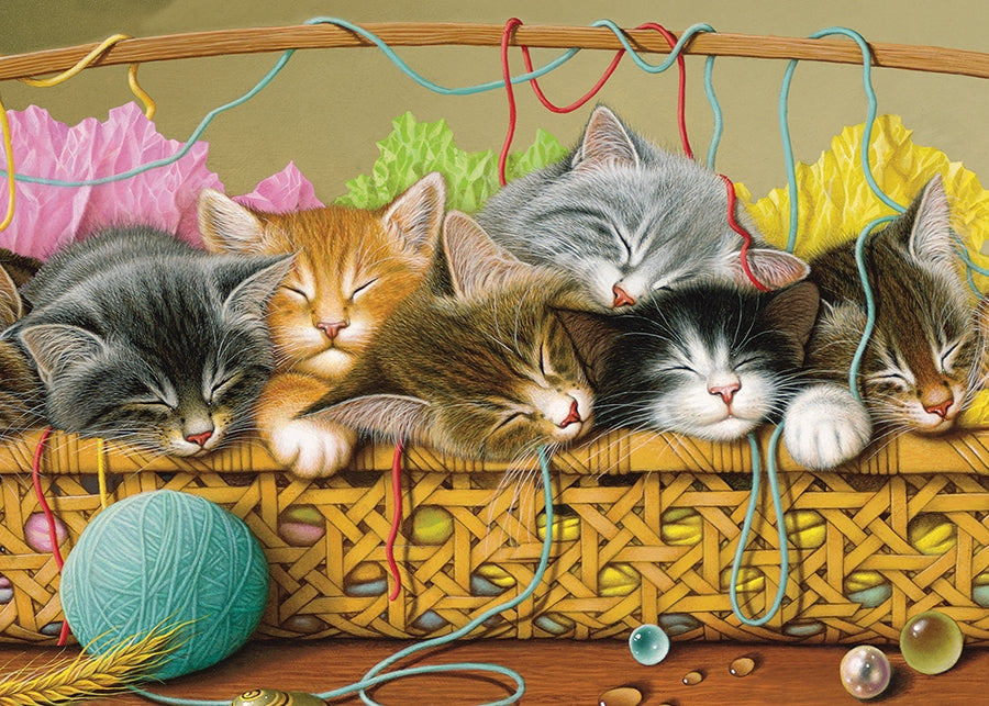 Kittens in a Basket tray 35pc