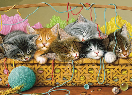 Kittens in a Basket tray 35pc