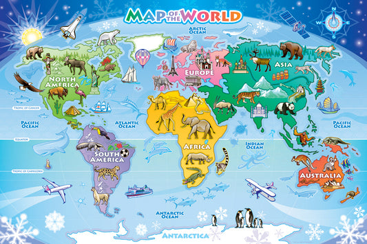 World Map tray 35pc