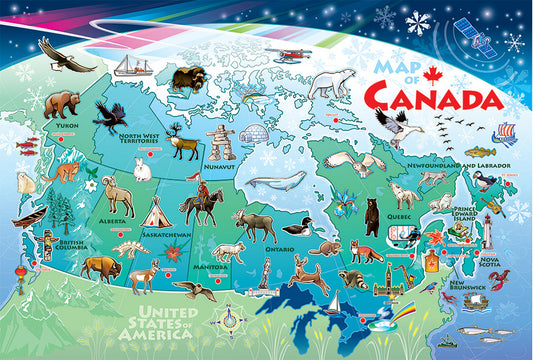 Canada Map tray 35pc