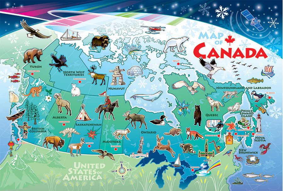 Canada Map tray 35pc