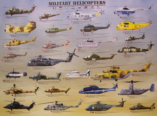 MILITARY HELICOPTERS 1000PC