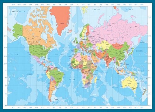 MAP OF THE WORLD 1000PC