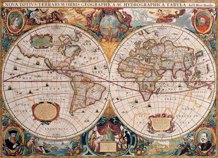 ANTIQUE WORLD MAP 1000PC