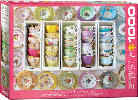 Colorful Tea Cups 1000pc