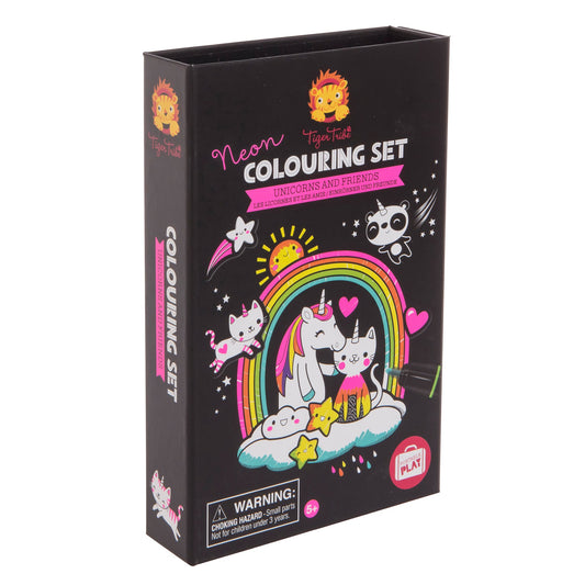 Neon Colouring Set Unicorn & Friends