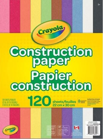 Construction Paper 22cmX30cm 120 sheets