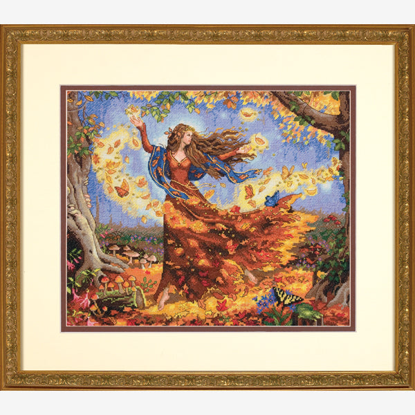 Fall Fairy 14X12" Counted Cross Stitch