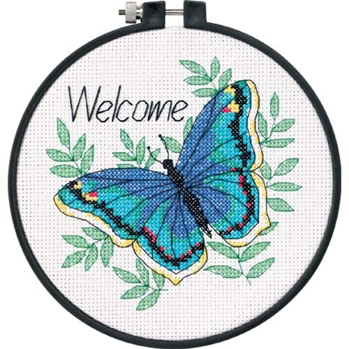 Welcome Butterfly Counted Cross Stitch