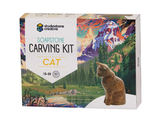 Soapstone Carving Kit Cat