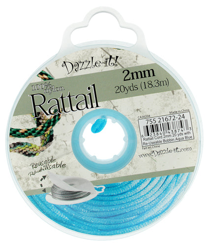 Rattail 18.3m 1.5mm Aqua Blue