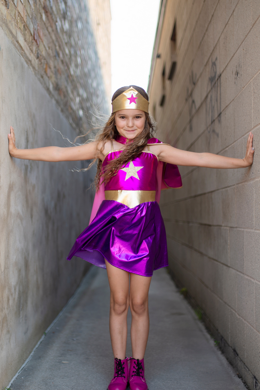 Super Hero Tutu, Cape & Mask Size 4-6