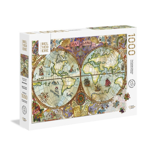 World Atlas Map 1000pc