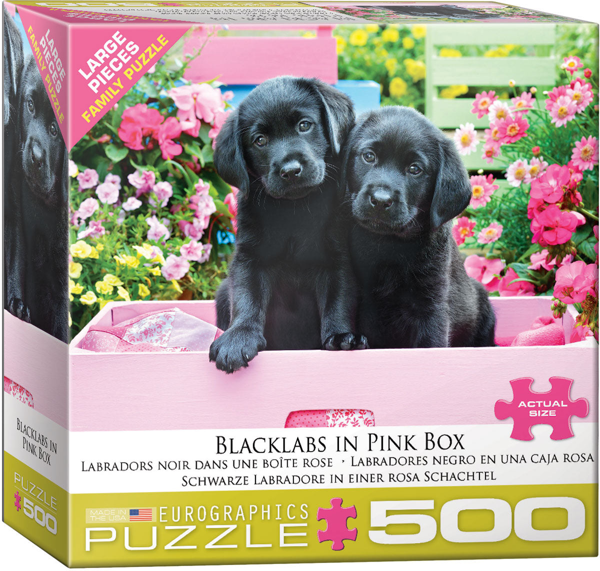Black Labs in Pink Box 500pc