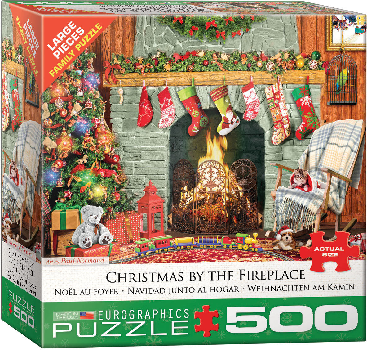 Christmas by the Fireplace 500pc