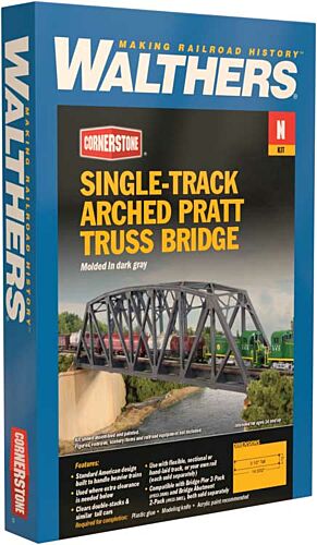 N Single-Track Arched Pratt Truss Bridge