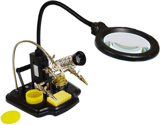 Magnifier Lamp with Third Hand
