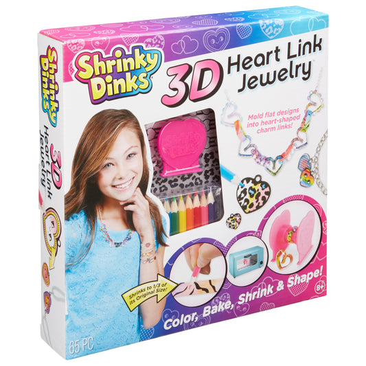 Shrinky Dinks 3D Heart Link Jewelry