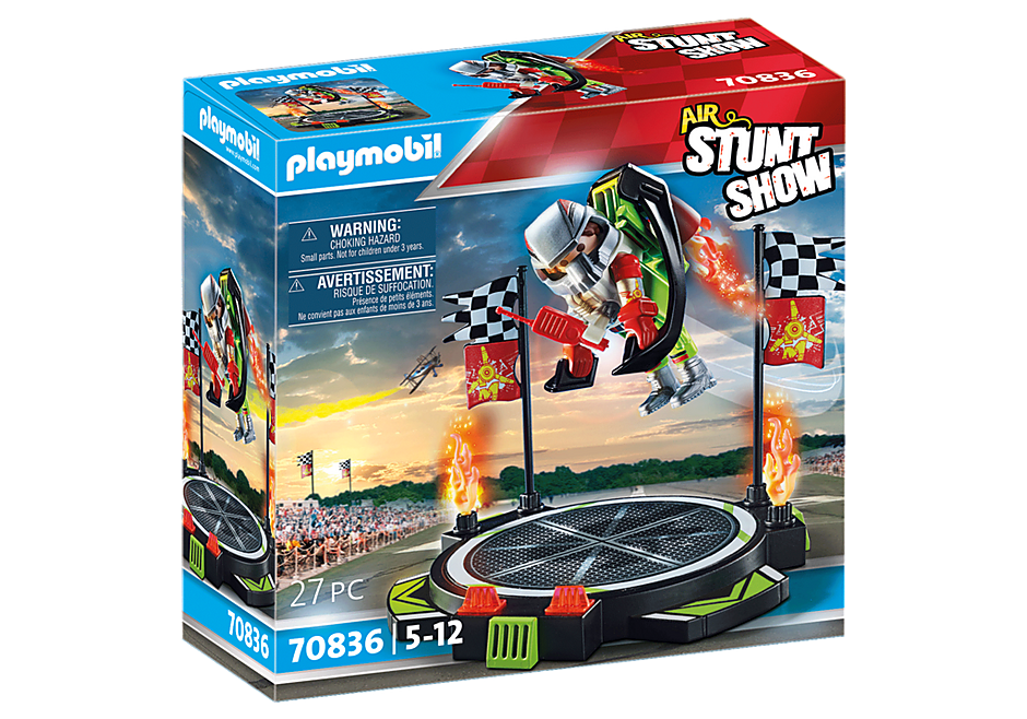 Air Stunt Show Stuntman with Jet Pack