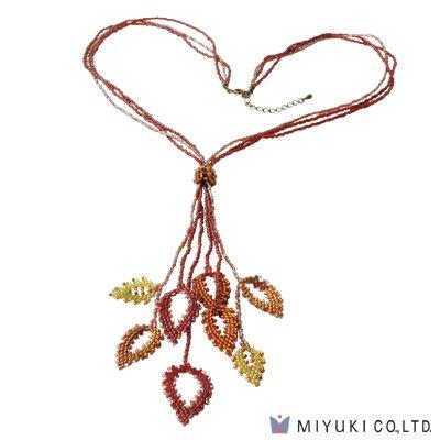 Bead Jewelry Persian Red Leaves Necklace