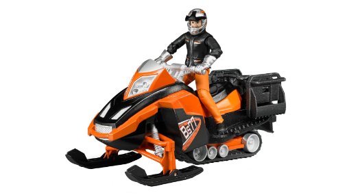 Snowmobile with Driver & Accessories