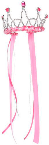 RIBBON TIARA DARK PINK