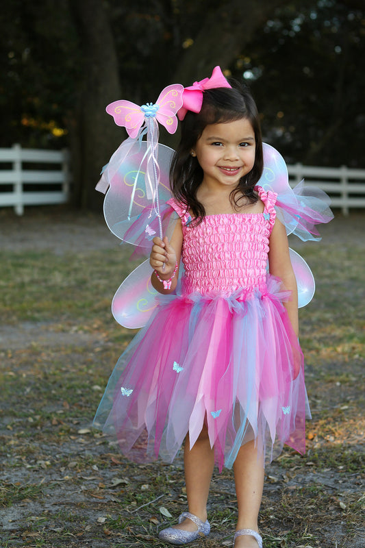 Butterfly Dress with Wings & Wand