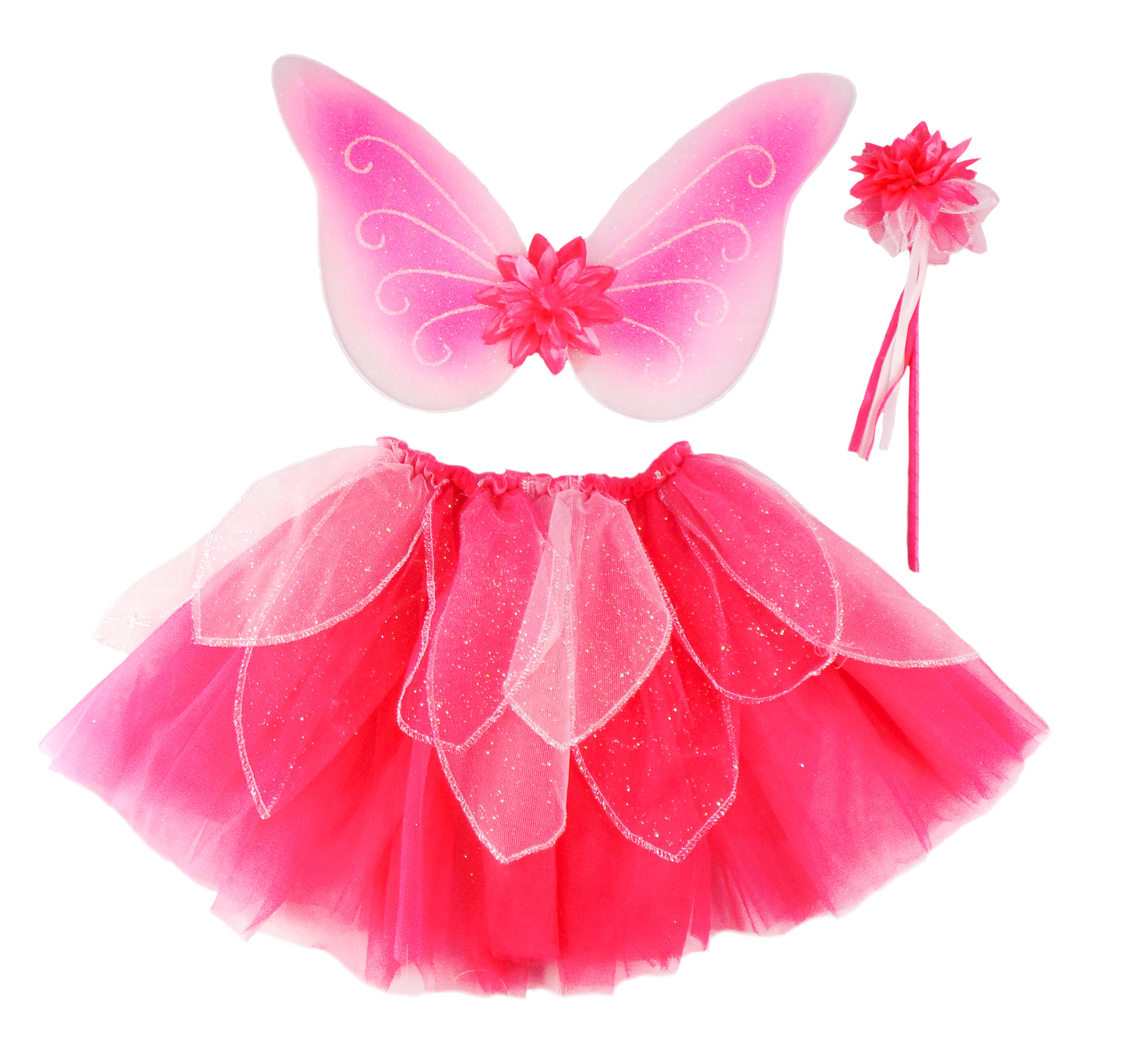 Fancy Flutter Skirt with Wings & Wand Size 4-6