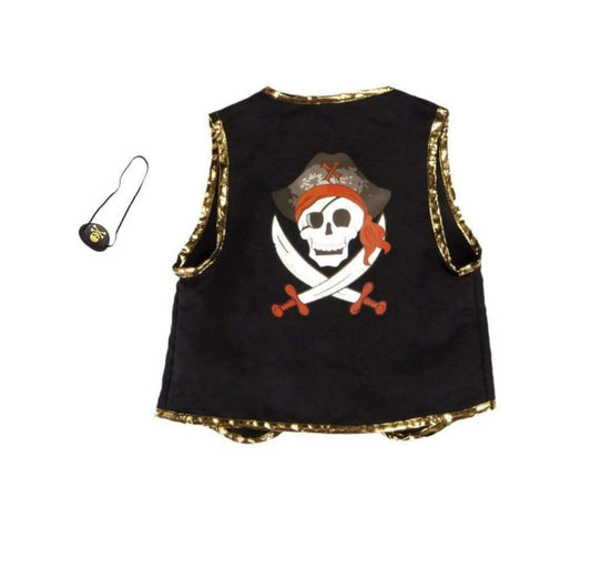 Pirate Vest & Eye Patch Size 4-7