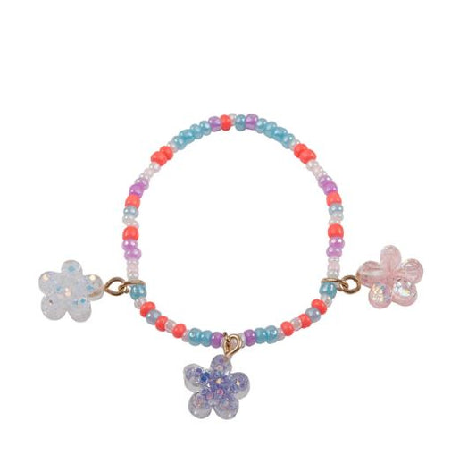 Boutique Shimmer & Flower Bracelet