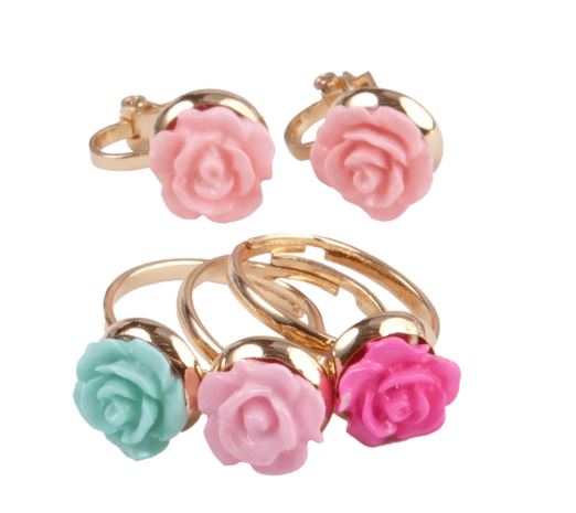 Boutique Rose Rings & Earrings